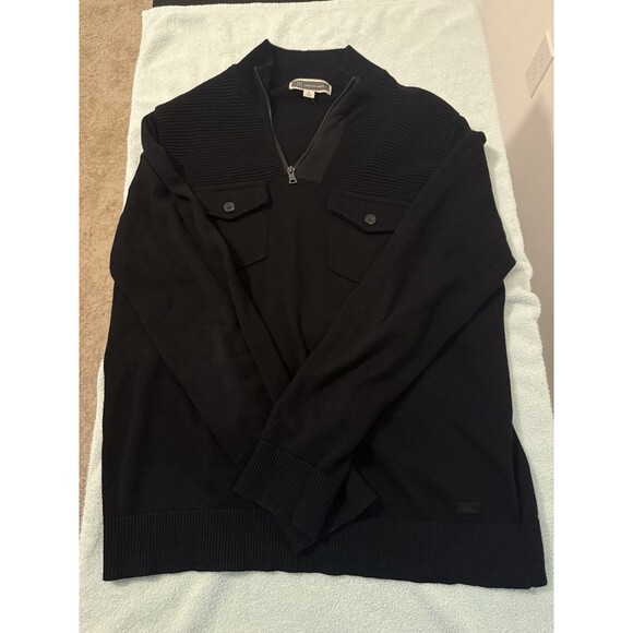 INC International Concepts Other - INC International Concepts 1/4 Zip Ribbed L/S Sweater Men’s Size L Black